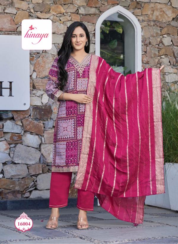 Hinaya Resham Vol 16 Kurti Pant With Dupatta Collection